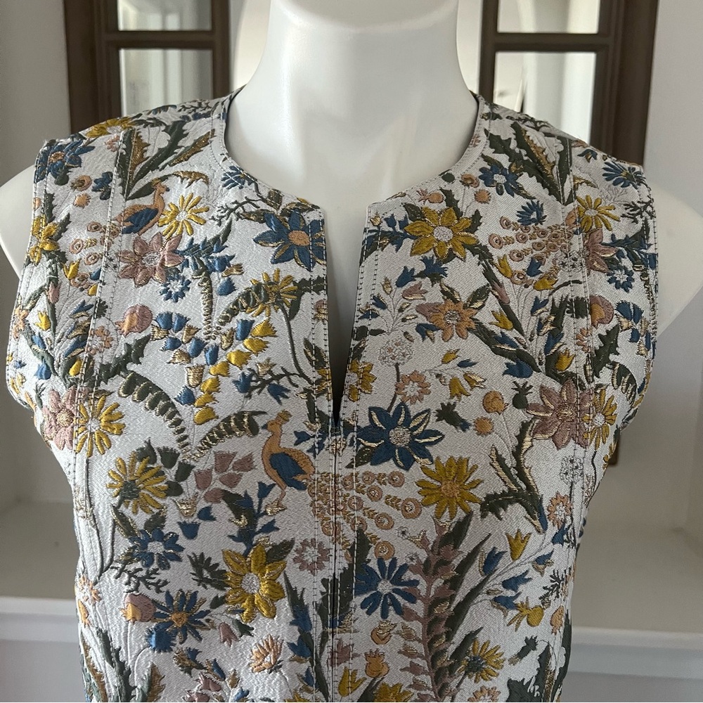 Tory Burch Jacquard Dress, Floral Mini Cocktail Party Size 8, New with Tag $698 - Picture 11 of 16